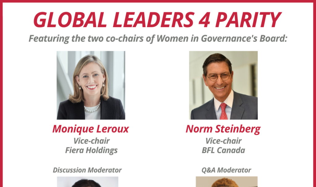 Global Leaders 4 Parity Series – Monique Leroux & Norm Steinberg