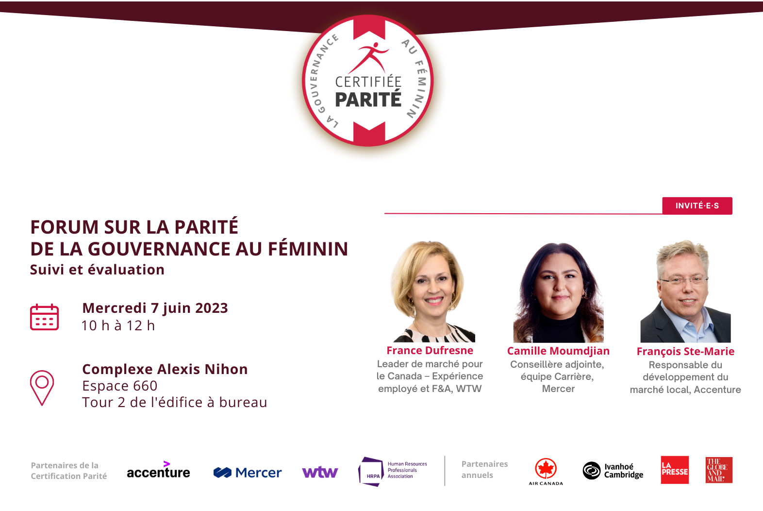 Forum sur la parité 2023 — Montréal