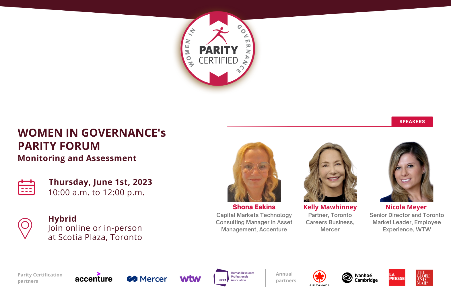 Forum  sur la parité 2023 — Toronto
